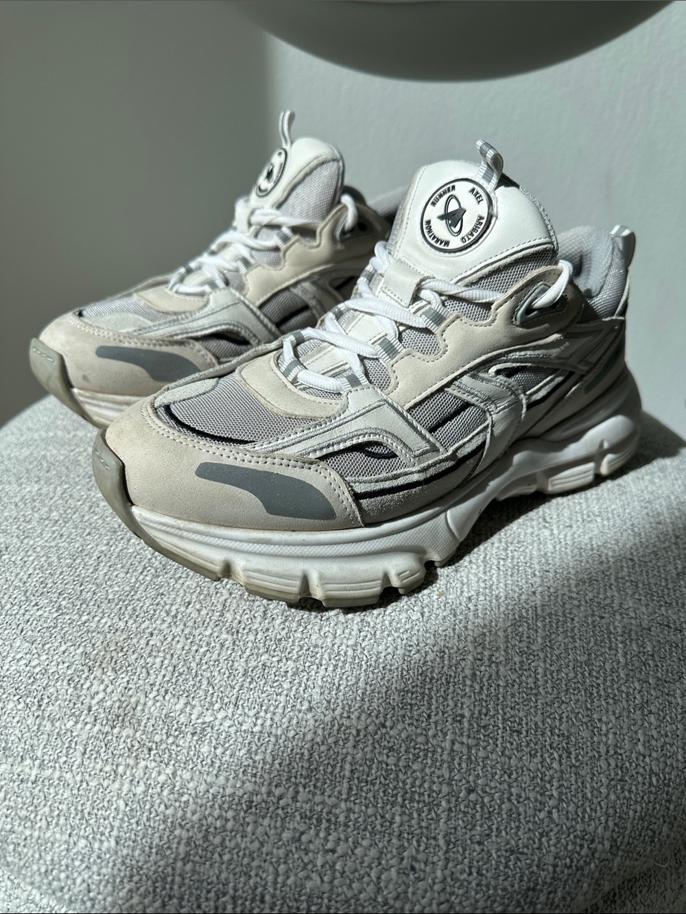 Axel Arigato Chunky Sneakers in White and Gray